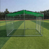 6'H Of Galvanized Large Outdoor Chain Link Dog Kennel / Pet Enclosure